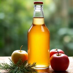 식초병과 과일 이미지