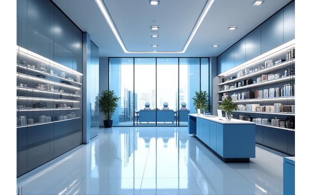 정돈된 상업시설 내부