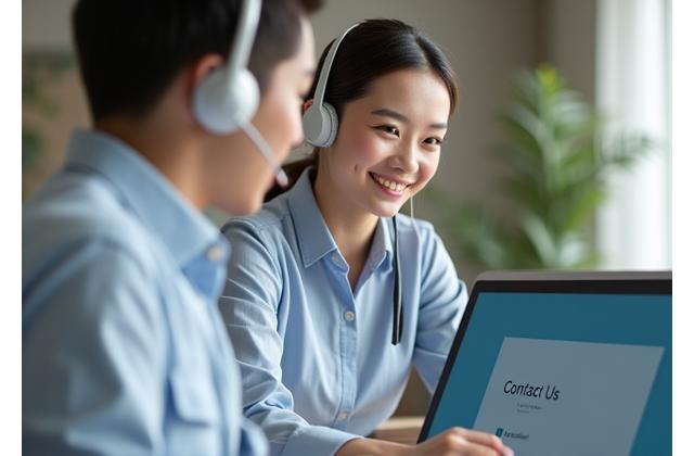 친절한 고객 서비스 상담원 이미지