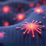 세균과 바이러스를 현미경으로 제거하는 모습