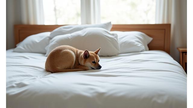 애완동물 냄새가 완전히 사라진 침대 매트리스