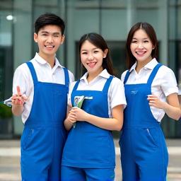 미소 짓는 금성클린 유리창 청소 전문 팀