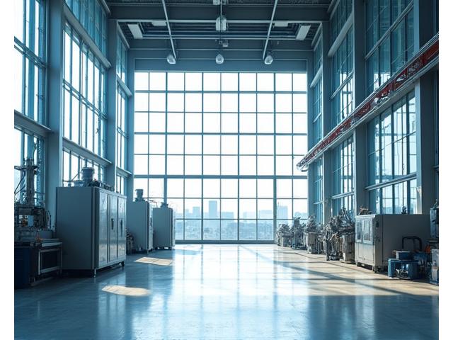 공장 창문 대형 유리면 청소